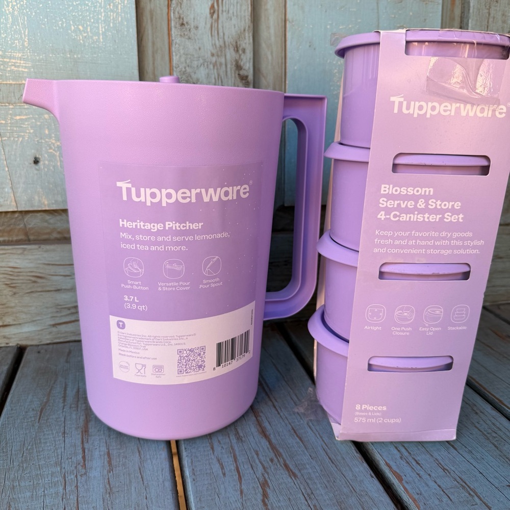 Tupperware Pitcher Canister set
